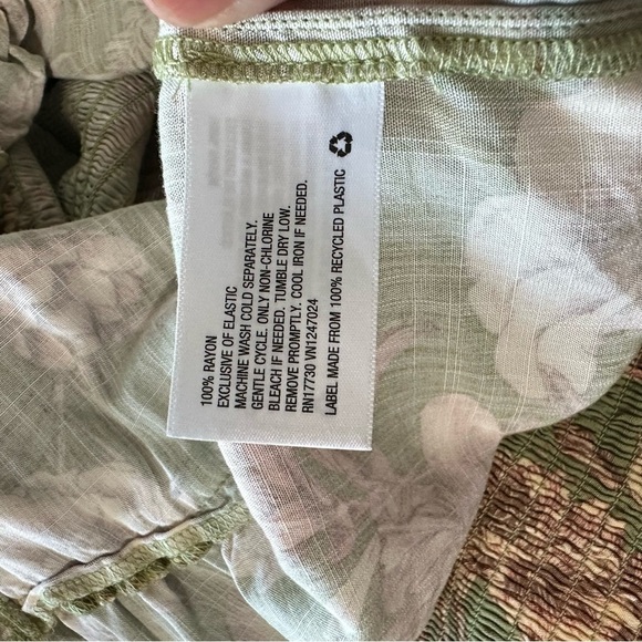 AguaBendita Green Smocked Ruffled Midi Dress - Picture 5 of 5